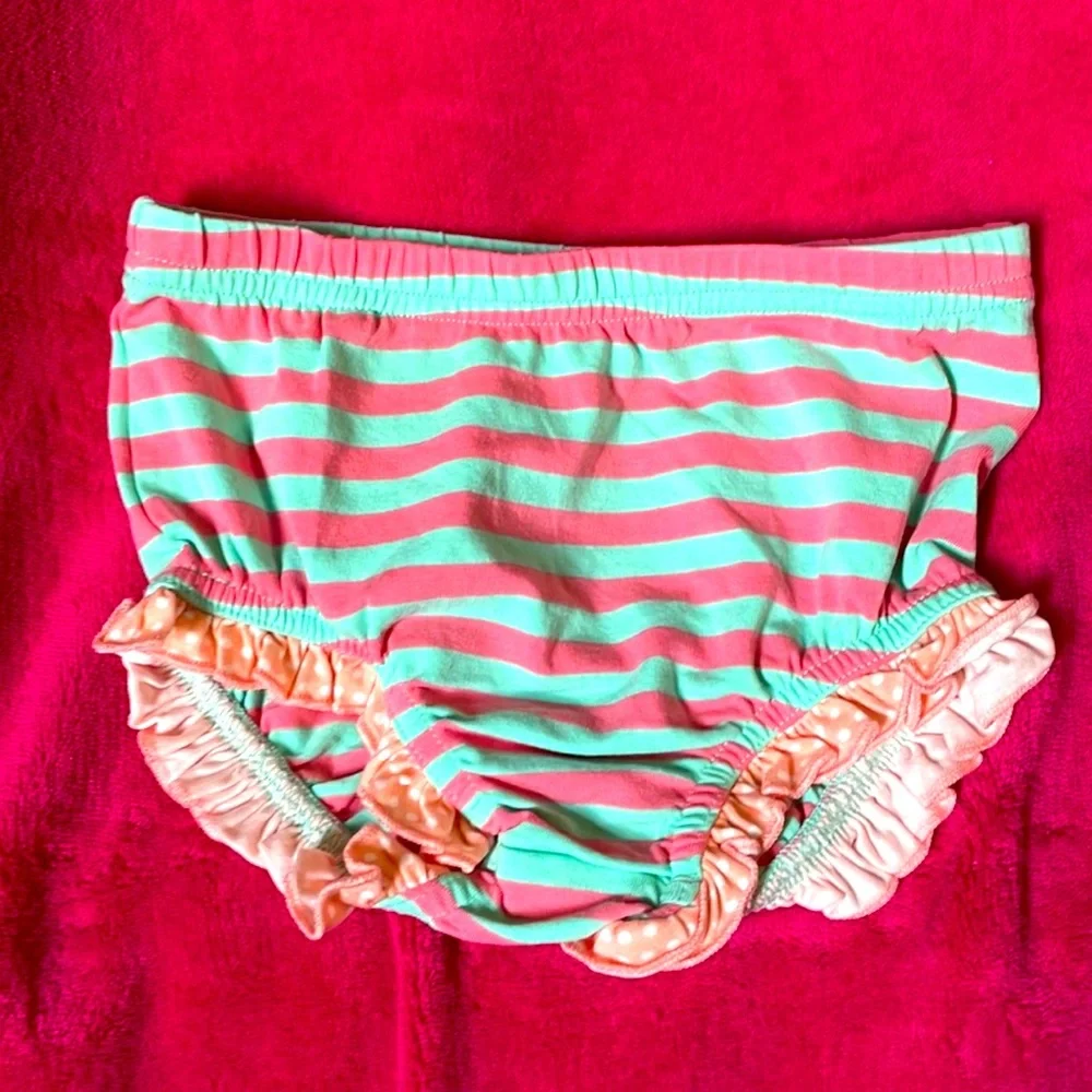 Matilda Jane Striped Pink and Turquoise Kids Bloomers